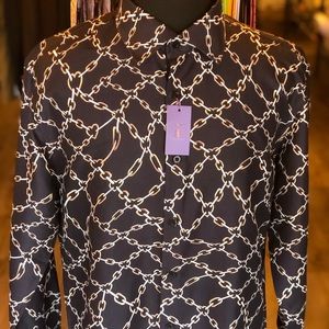 Steven Land Chain Link Printed Shirt